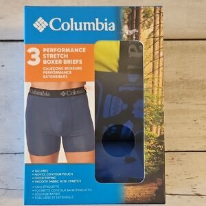 Columbia Men's Performance Stretch Boxer Briefs - Blue